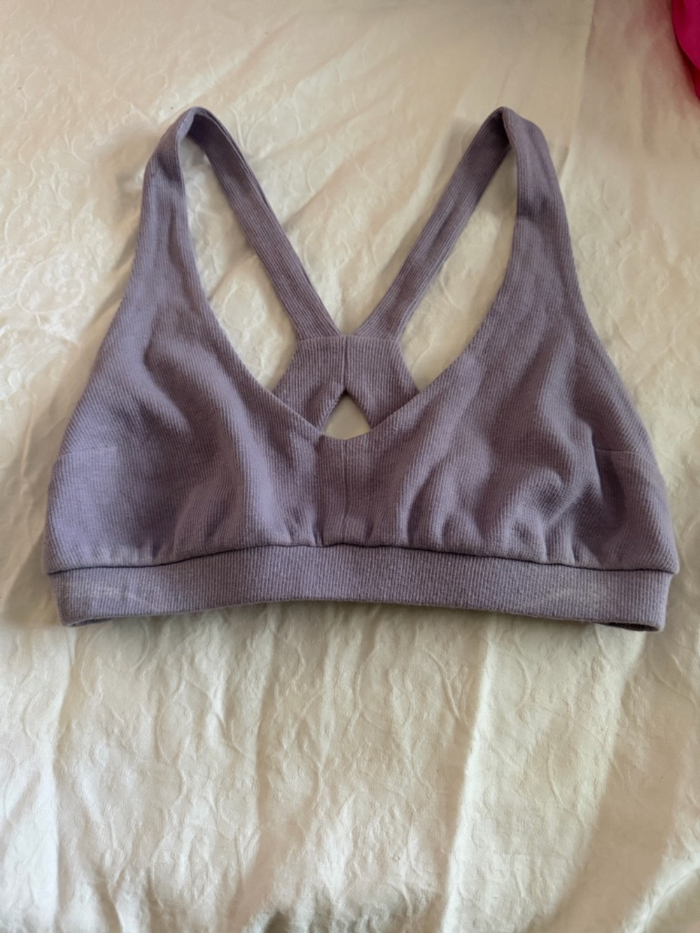 PacSun Lavender Ribbed V‑Back Bralette